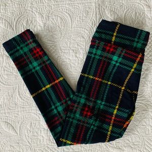 Girls Plaid Leggings